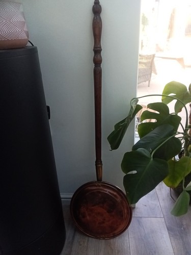 Vintage copper long handle - long, bed