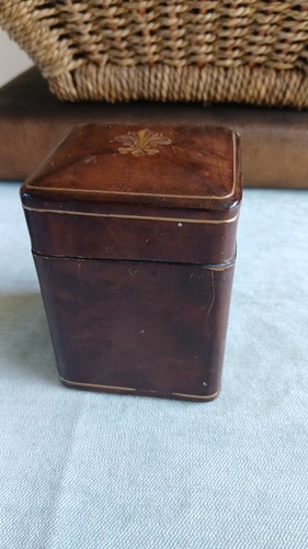 Leather playing card box made - leather,