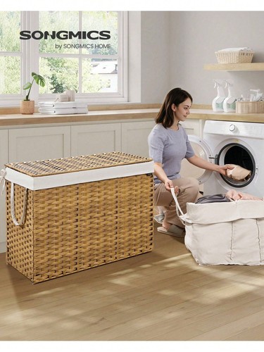 200l wicker laundry - laundry, basket