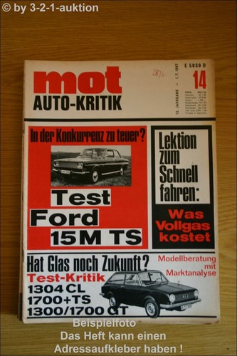 Mot ford 15m coupe - 15m,