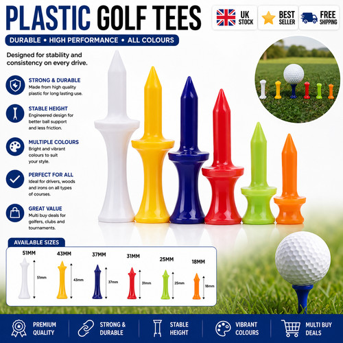 Plastic golf tees various - golf,