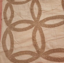 SUNHAM Crochet Duvet Cover Queen with extra fabric Wedding Ring Patten 