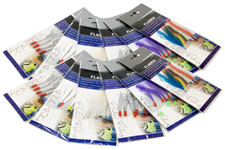 12x Packs Fladen Assorted Fishing Mackerel Feathers Sea Boat beach Rigs Lures