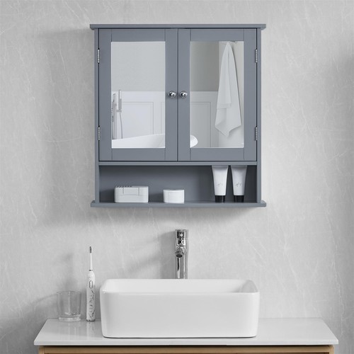 Bathroom mirrored wall cabinet - bathroom,