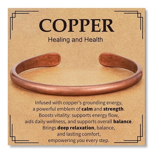 Pure copper cuff bracelet - bracelet,