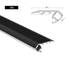 2M Black Aluminium LED Profile