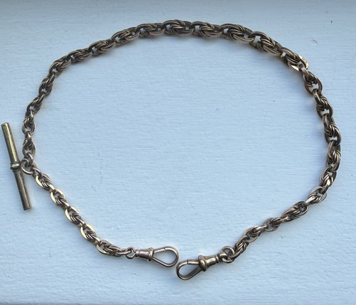 Antique 9ct rose - gold, albert