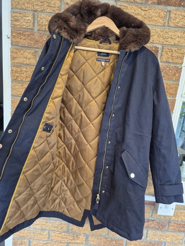 Joules piper cotton navy parka - joules,