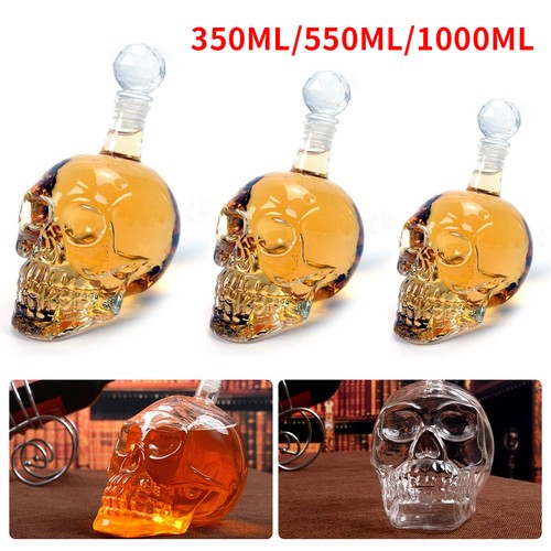 Glass skull head cup - glass,
