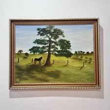 Vintage naive Horse In A