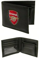 ARSENAL FC EMBROIDERED CREST LEATHER MONEY WALLET COIN CASH CARD PURSE AFC