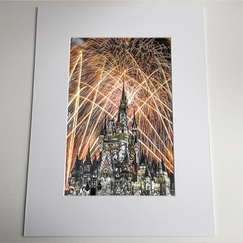 Fireworks over cinderella - over,
