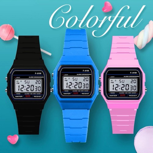 Casio 91w 1yer casual resin - casio, f-91w-1yer