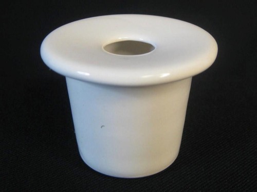 White school desk inkwell - white,