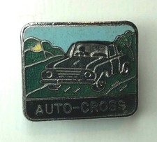 Vintage Enamel Auto Cross Car Rallying Badge  