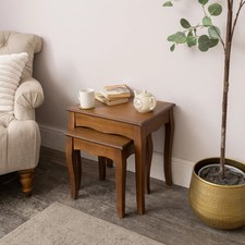 Dark Wooden Set of 2 Nest of