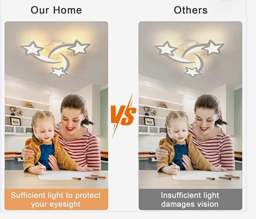 Led star ceiling light warm - light,