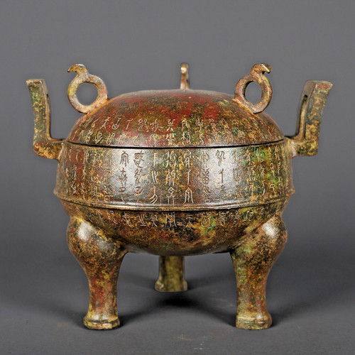 Old chinese bronze - 7.08", three