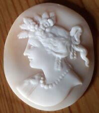 Grand Tour Shell Cameo Unmounted Italian  Goddess 45mm