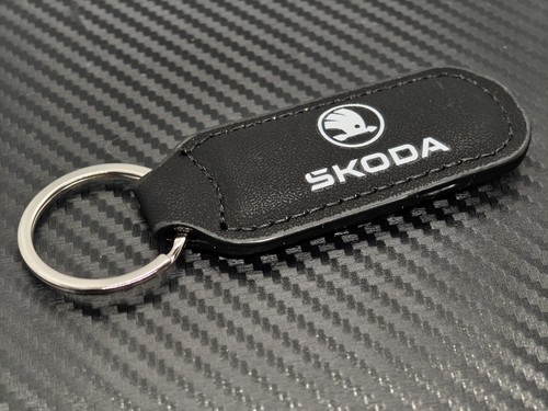 Skoda faux leather keyring - leather,