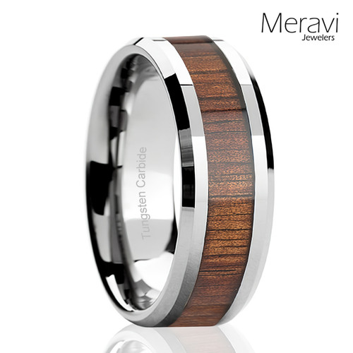 Silver tungsten hawaiian koa - tungsten,