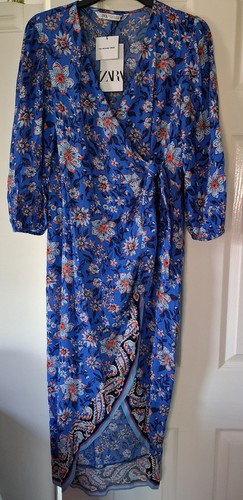 Bnwt zara blue - blue, floral