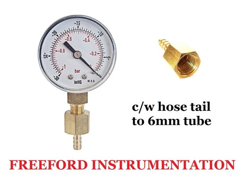 Vacuum gauge 1 0 bar - -30*hg,