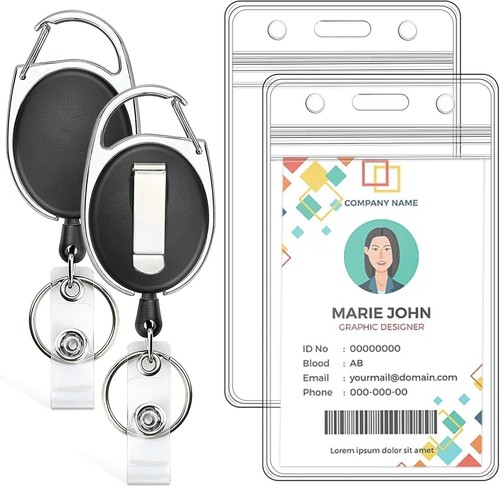 Pack retractable lanyard id - retractable,