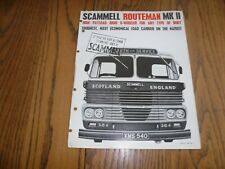 Scammell Routeman MK II Truck Load Transfer Device Sales Brochure- Vintage
