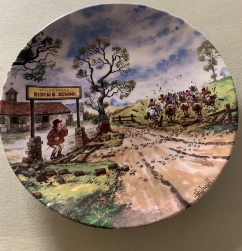Thelwell ponies plate - ponies,