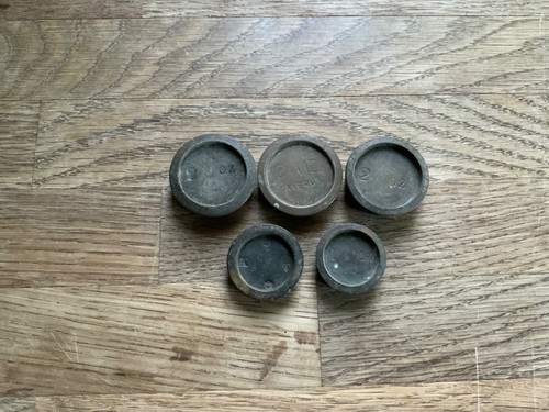 Antique brass weights - antique,