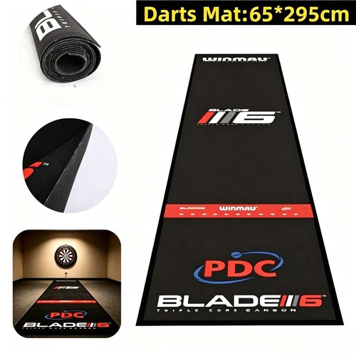 Darts mat black heavy - heavy, duty
