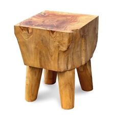 Solid Teak Root Table Stool w/