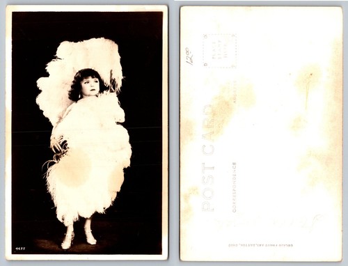 Vintage rppc showgirl postcard - vintage,