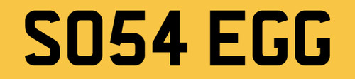 Sausage egg number plate - sausage,