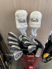 Mens Golf Package Set 12 Clubs Maxfli Regular Steel /Right /New Grips /Cart Bag