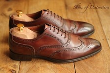 Alfred Sargent Exclusive Brown Leather Oxford Brogue Shoes UK 8.5 US 9.5 EU 42.5