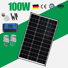 12V 100W Watt Mono Solar Panel kit with Mounting Brackets RV Caravan camper van