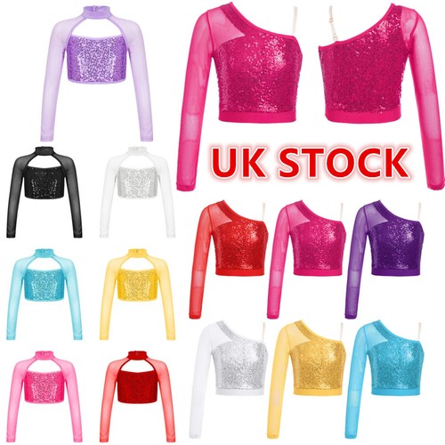 Girls sparkly sequins mesh - uk,
