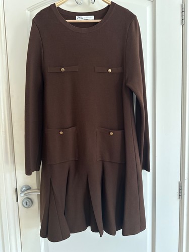Brown zara midi - brown,