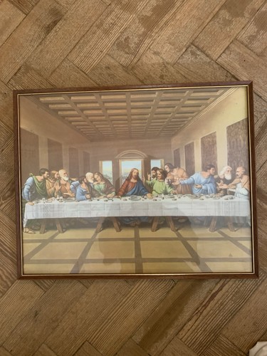 Vintage the last supper framed - the,