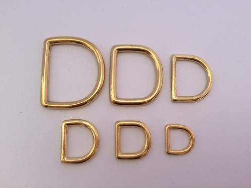 Solid brass dee rings 12mm - solid,