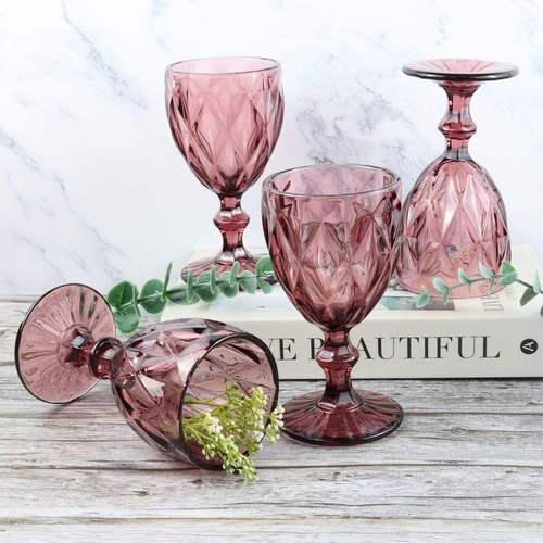 Set 6 embossed wine - set, of