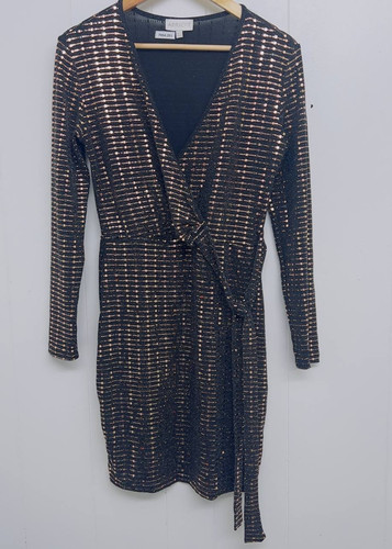 Apricot wrap knee - length, dress