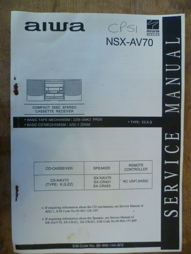 Aiwa nsx av70 fi - nsx-av70, system