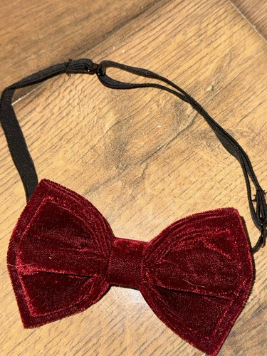 Maroon velvet bow tie ready - maroon, to