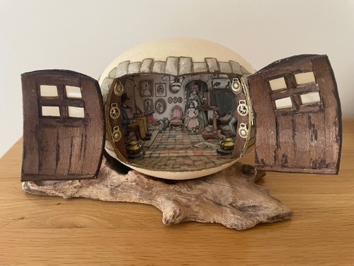 Ostrich egg diorama - egg,
