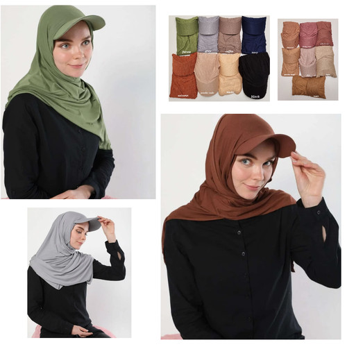 Jersey cap hijab made - jersey, in