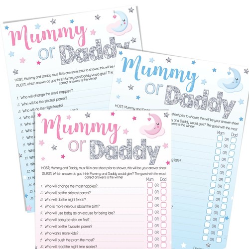 Moon stars baby shower - moon,