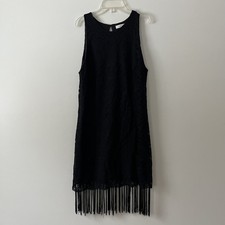 LUSH Lace Flapper Dress Black